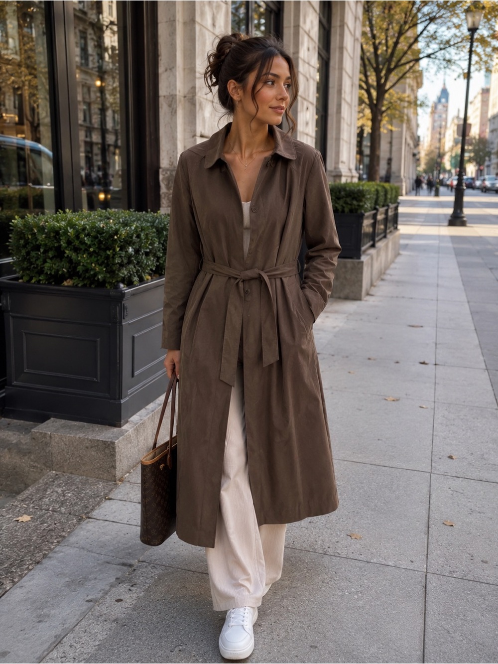 Vintage London Fog Trench Coat - Brown Size 10 Reg